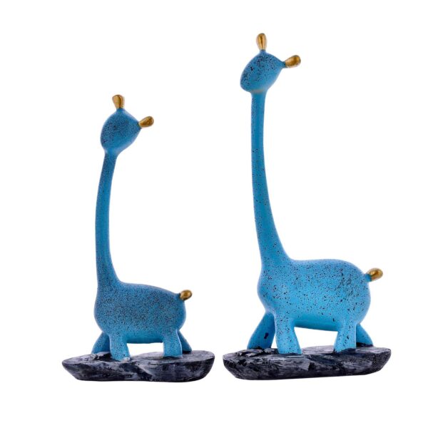 Giraffe Pair Antique Finish Showpiece